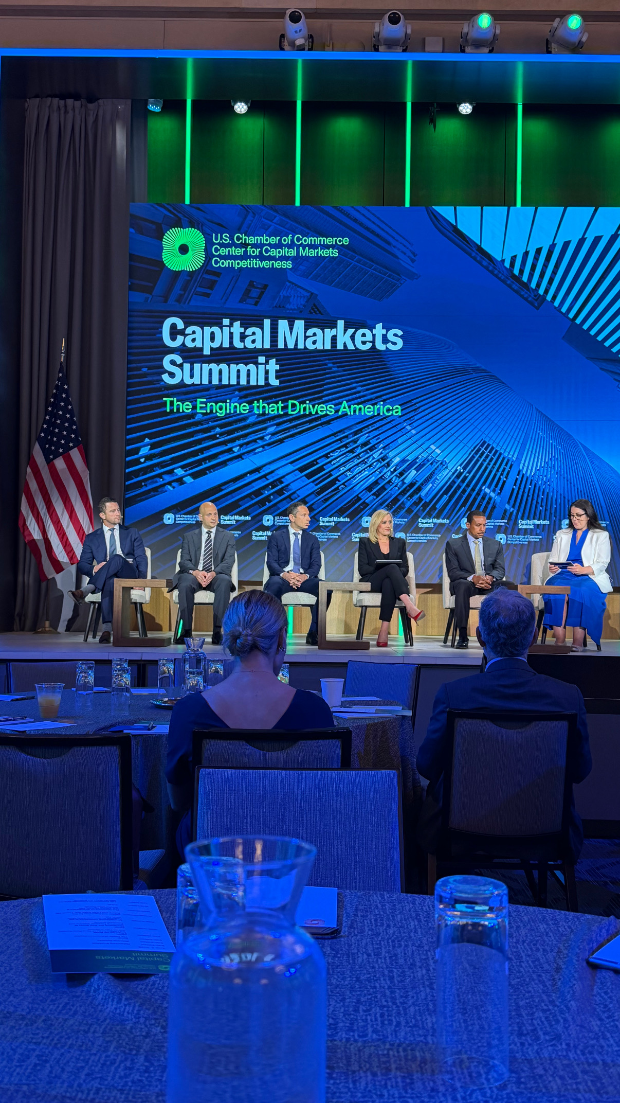 Panelists on stage at the U.S. Chamber of Commerce Capital Markets Summit.