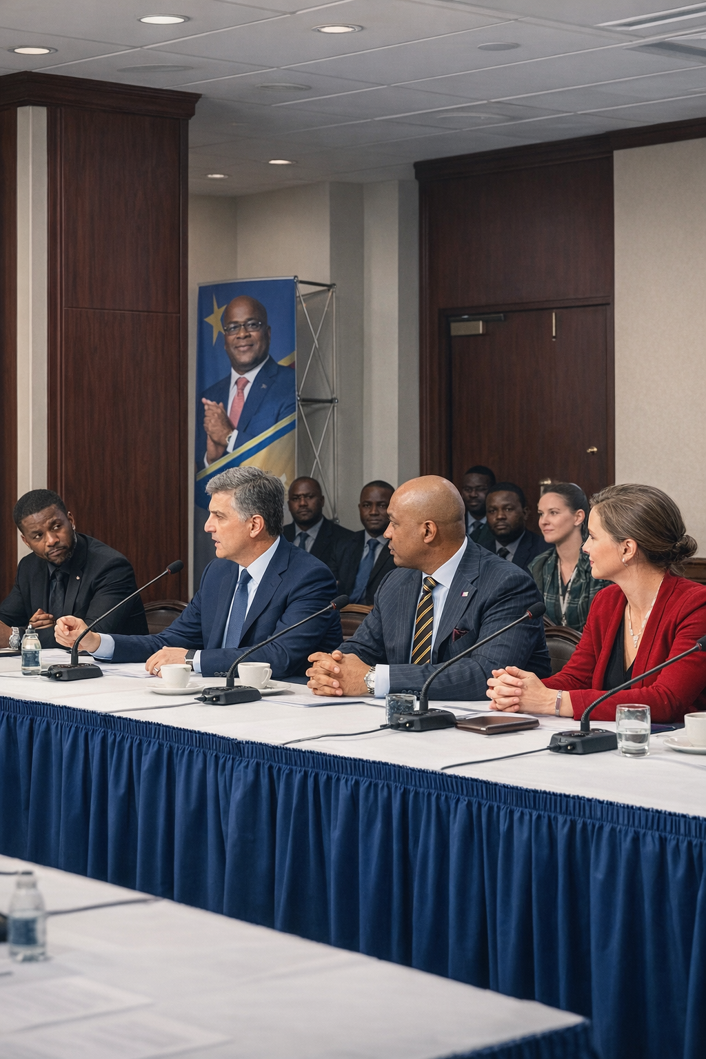 US investors and Lualaba Province leadership including Governor Fifi Masuka at the National Press Club, Washington DC